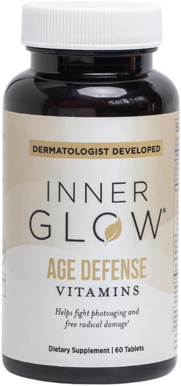 Inner Glow Age Defense Vitamins - Dermatologist and Plastic Surgeon Developed to Fight photoaging and Melasma, Polypodium Leucotomos and Pycnogenol