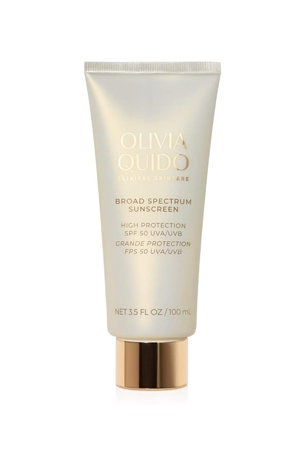 OLIVIA QUIDO Clinical Skincare Broad Spectrum Sunscreen SPF 50 with Lilac Stem Cell | Anti-Aging Skin Protection From UVA and UVB Rays | Water-Resistant Indoor and Outdoor Sunscreen with Matte Finish