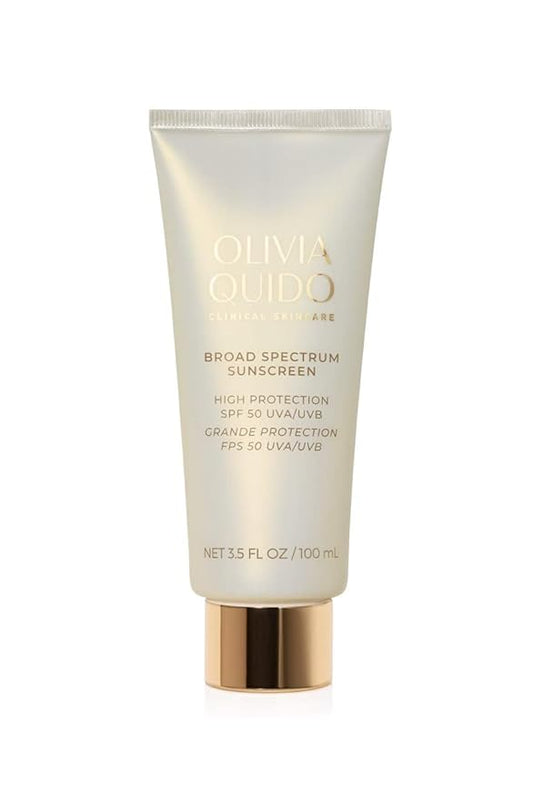 OLIVIA QUIDO Clinical Skincare Broad Spectrum Sunscreen SPF 50 with Lilac Stem Cell | Anti-Aging Skin Protection From UVA and UVB Rays | Water-Resistant Indoor and Outdoor Sunscreen with Matte Finish