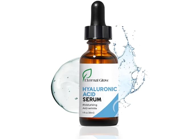 Eternal Glow Hyaluronic Acid Serum with Nourishing Botanicals – Intense Hydration for Plump, Radiant Skin – Best Face Serum for Anti Aging Skincare + Skin Barrier Support