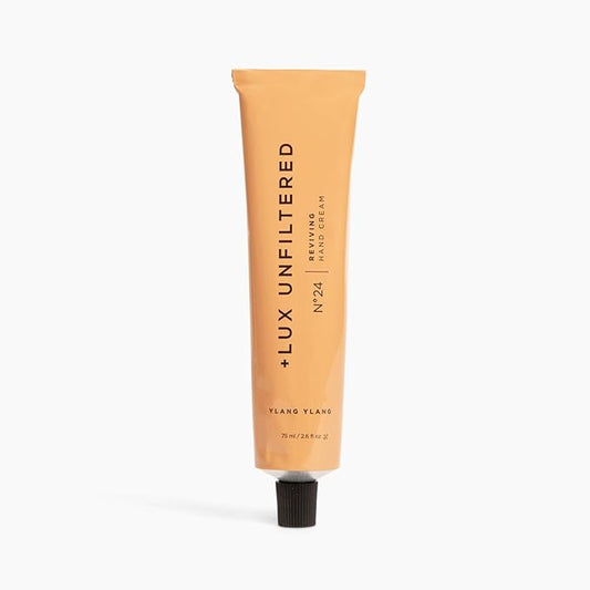 + Lux Unfiltered N°24 Reviving Hand Cream in Ylang Ylang - Best Hand Lotion to Repair Dry + Cracked Hands, Vegan + Cruelty Free Hand Moisturizer for Women + Men, Helps Minimize Signs of Aging