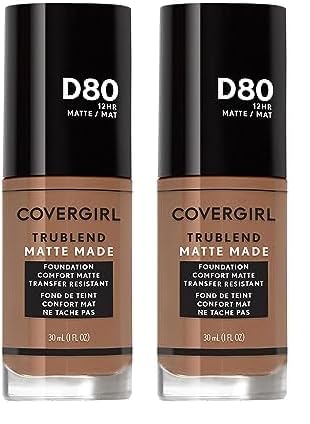 COVERGIRL TruBlend Matte Made Liquid Foundation, Soft Sable, of 2)