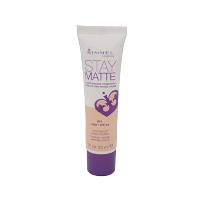 Rimmel London Stay Matte Liquid Mousse - 010 Control, Oil-Free, 1oz