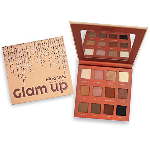 FARMASi Glam Up Eyeshadow Palette, Ultra Blendable Mattes, 0.42 oz