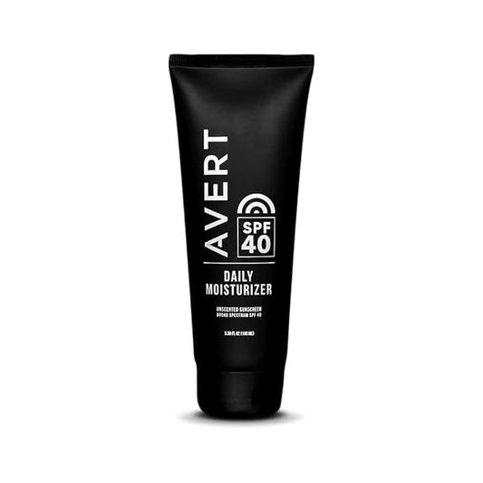 AVERT Moisturizer with SPF 40 | Unscented, No Octinoxate, No Oxybenzone, Ultra Lightweight, Face Sunscreen, Travel Size, No White Cast