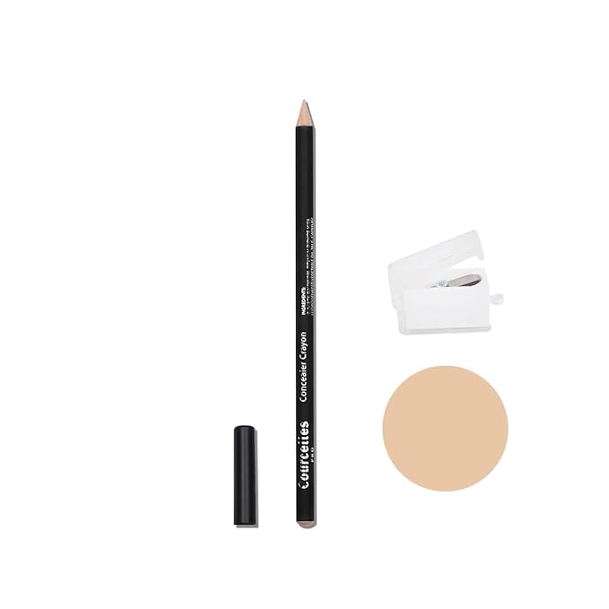 [K-Beauty Makeup] Courcelles Concealer Pencil CC706/CC707/CC708, Hard type-Natural (CC708-Dark Beige+Sharpener)