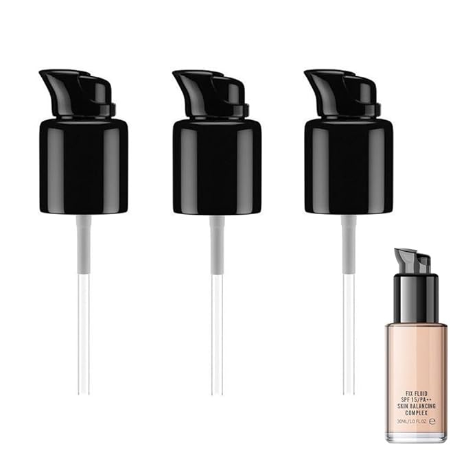 3PCS Black Replacement Foundation Pump Make-Up Cosmetic Liquid Foundation (3PCS)