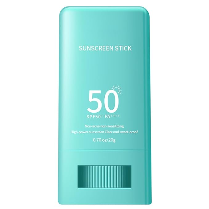 Sunscreen Stick SPF 50, Face Sunscreen Stick Broad Spectrum UVA/UVB Protection, Lightweight Sunscreen Non Greasy, Waterproof Long Lasting Sunblock Stick, Solid Sunscreen Stick for Travel