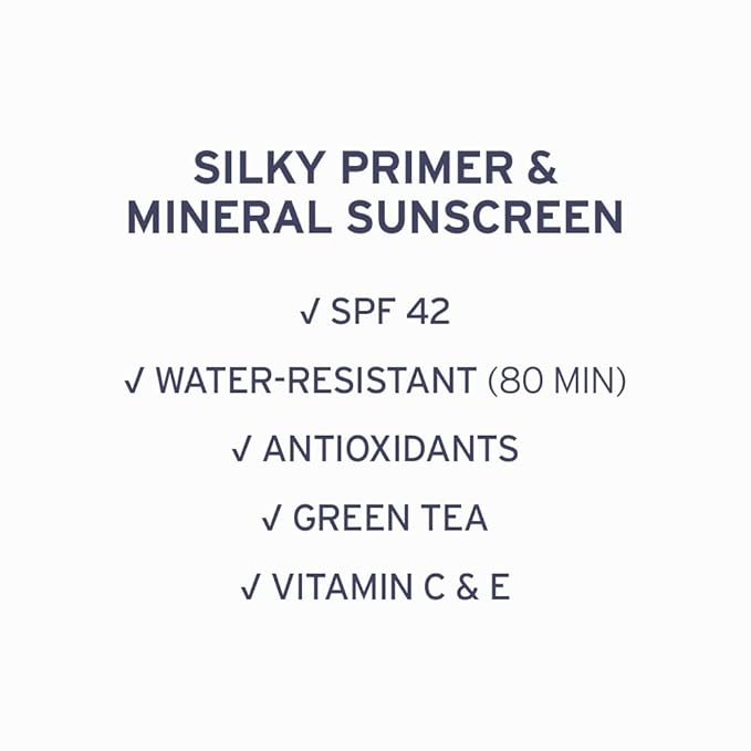 Santo Remedio, Piel Eterna, RADIANCE Silky Primer Mineral Sunscreen with SPF 42 (1.7 Fl Oz), Tinted Broad Spectrum Protection with Antioxidants and Vitamin C, Honey Tone