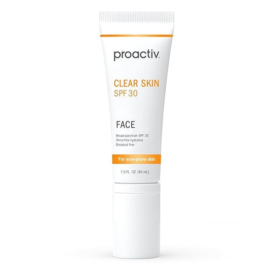 Proactiv Clear Skin Face Sunscreen Moisturizer With SPF 30 - Hydrating SPF Lotion And Sensitive Skin Sunscreen For Oily Skin And Acne-Prone Skin, Oil Free Matte Skincare Sunscreen, 1.5oz