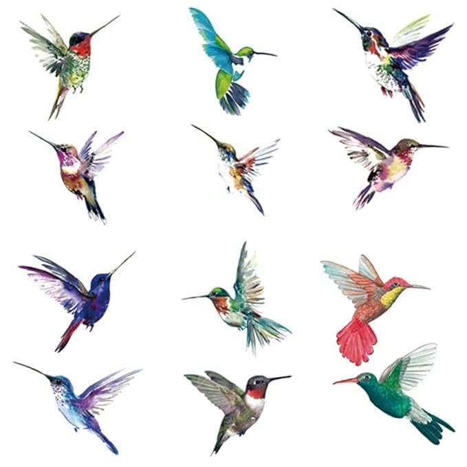 Weetuu 24 sheets hummingbird temporary