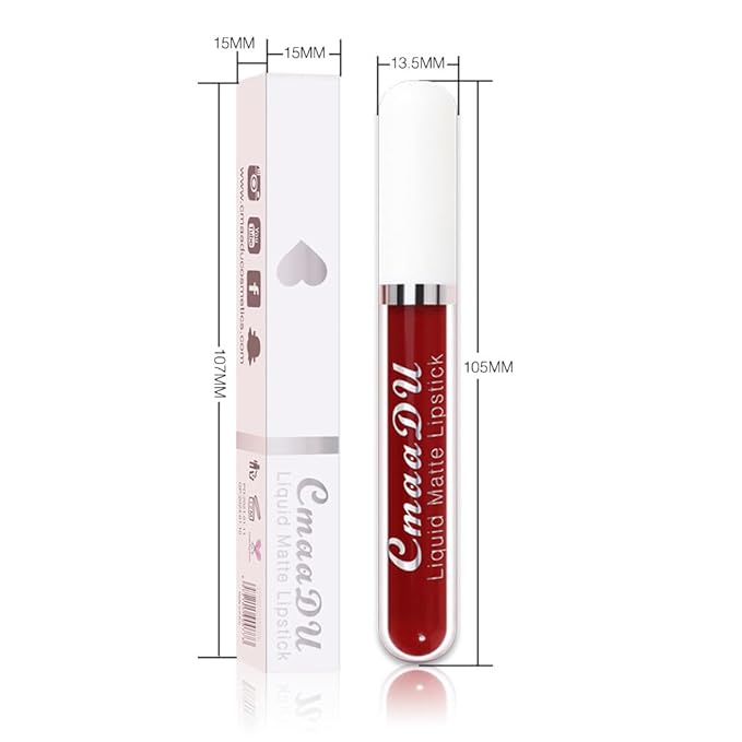 evpct CmaaDu 1Pcs Brick Red Liquid Matte Lipstick