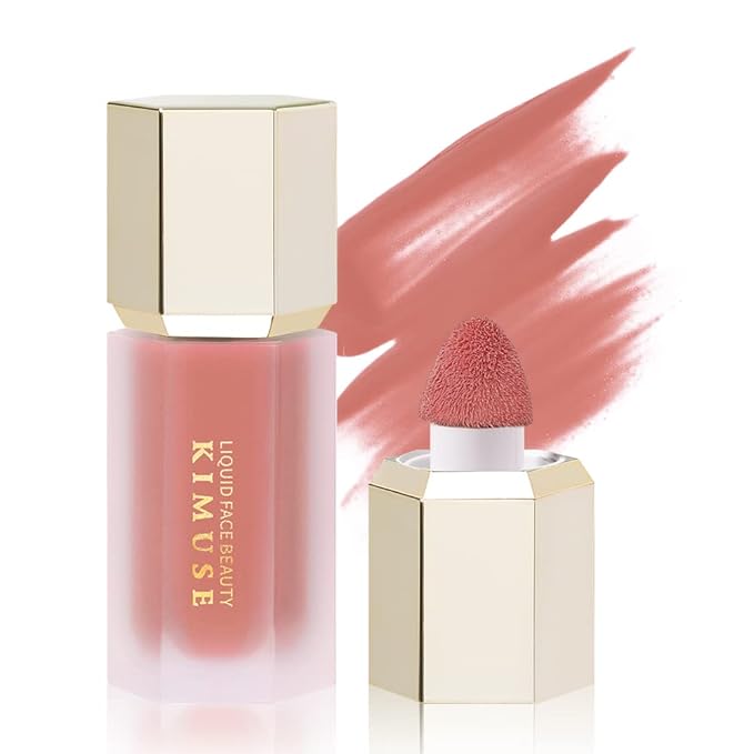 KIMUSE Soft Cream Blush Makeup, Liquid Blush for Dewy Finish