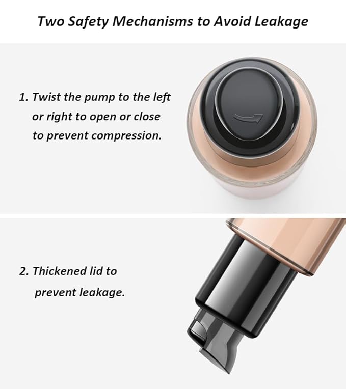 3PCS Black Replacement Foundation Pump Make-Up Cosmetic Liquid Foundation (3PCS)