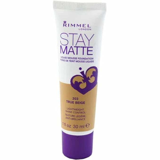 Rimmel London Stay Matte Liquid Mousse - 203 Control, Oil-Free, 1oz