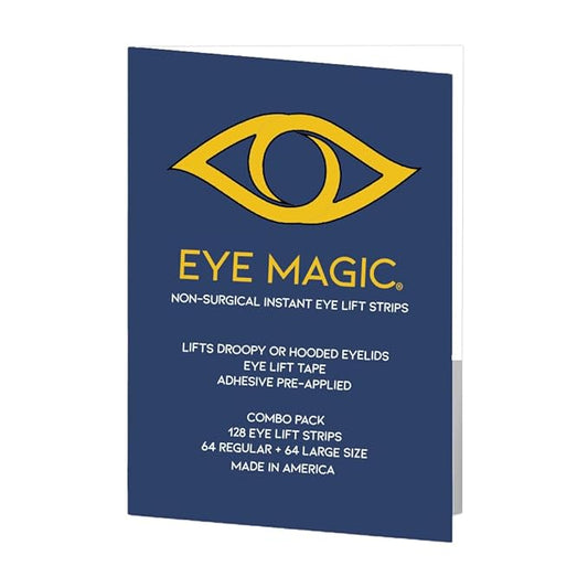 Combo Pack: 128 Eyelid Lift Strips - 64 Regular & 64 Large Sizes | Non-Surgical Eyelid Lift Solution for Natural Looking, Youthful Eyes - Made in the USA