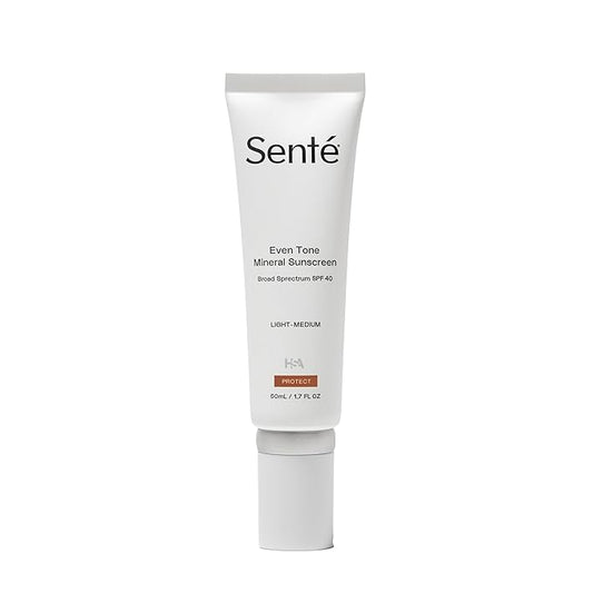 Senté Even Tone Mineral Sunscreen Tinted Broad-Spectrum Lotion- Light-Medium SPF 40 - UVA/UVB Protection - 40-Min Water-Resistant - 50 ml