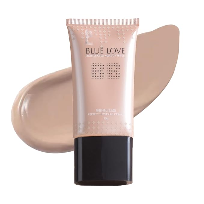 BLUE LOVE BB Cream Tinted Moisturizer Liquid Foundation, (Natural Color)