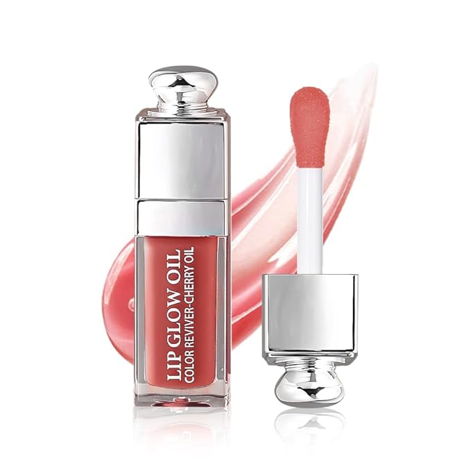 Hydrating Lip Glow Oil, Lip Oil Gloss Transparent Lip 2 OZ