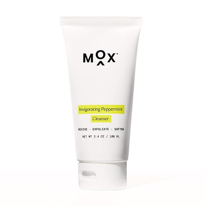 Mox Skincare Hydrating Mint Face Cleanser (3.4 oz) | Exfoliating Daily Face Wash | Unclog Pores with Salicylic Acid