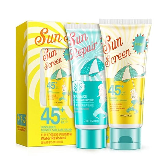 Moisturizing Sunscreen (SPF50+ PA++++) ，Lightweight Face Moisturizer Sunscreen，SPF 50 Face Sunscreen