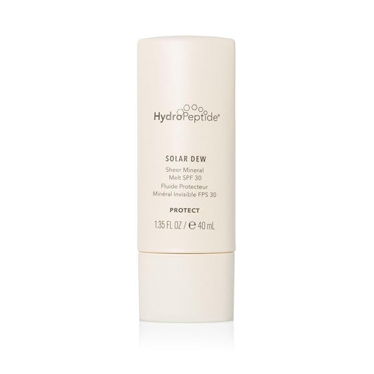 HydroPeptide Solar Dew Sheer Mineral Melt SPF30 Facial Moisturizer, Sunscreen & Primer, 1.35 Ounce