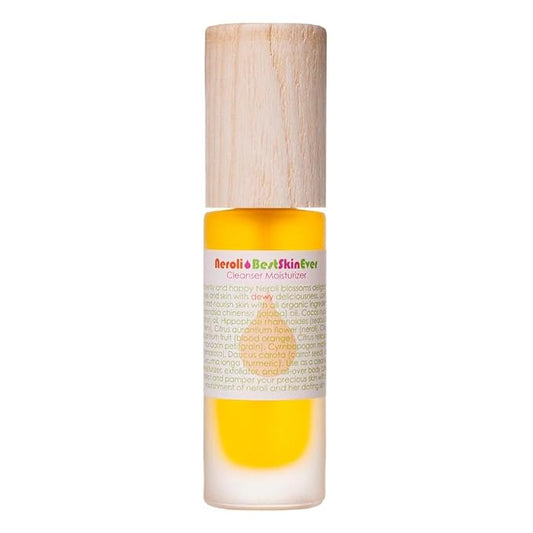 LIVING LIBATIONS - Organic Best Skin Ever All-In-One Facial Cleanser, Exfoliator + Moisturizer | Natural, Wildcrafted, Vegan Clean Beauty (Neroli, 1 fl oz | 30 ml)