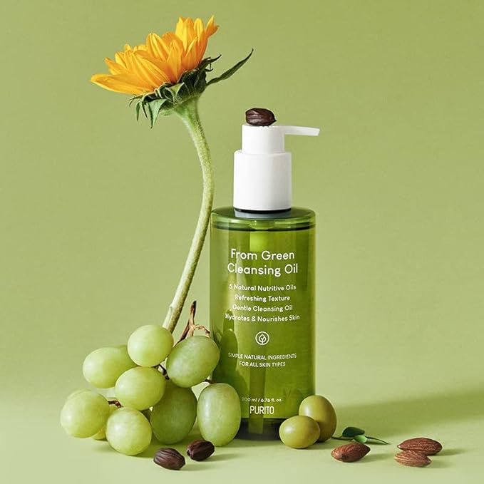 PURITO From Green Cleansing Oil 6.76 fl.oz / 200ml Gentle Facial Cleanser, Cruelty-free & Vegan, Nature-derived Oils (Renewal)