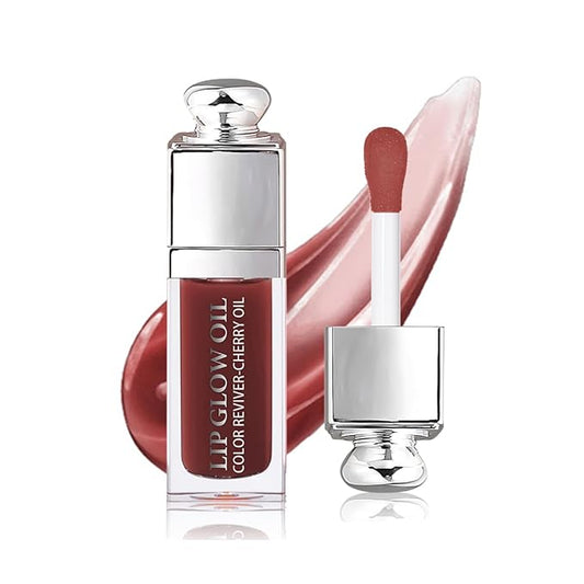 Hydrating Lip Glow Oil, Lip Oil Gloss Transparent Lip 2 OZ