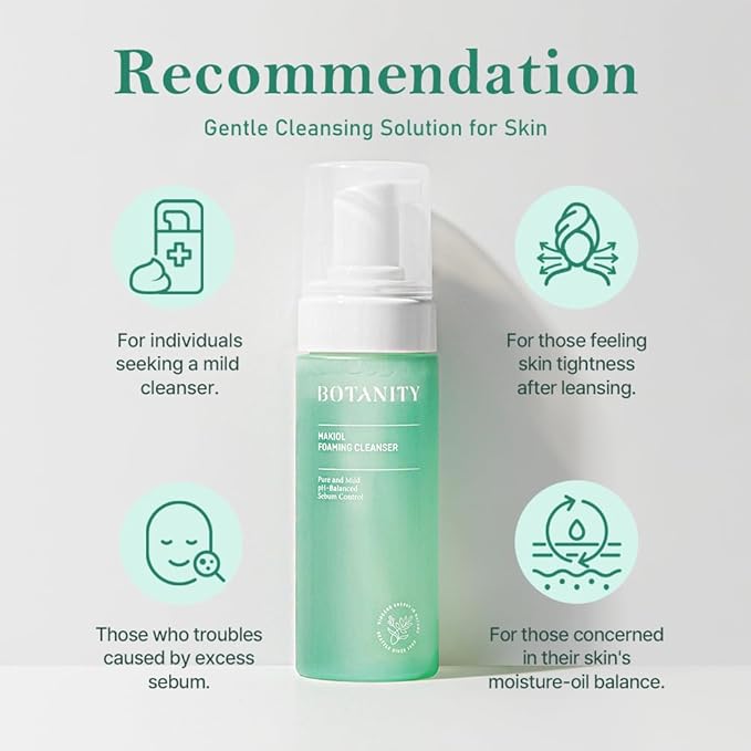 Makiol Foaming Cleanser | Low pH Cleanser with LHAs | Gentle & Refreshing | Sebum Control | Pore Refining | All Skin Type | Cruelty-Free | 5.07 fl oz