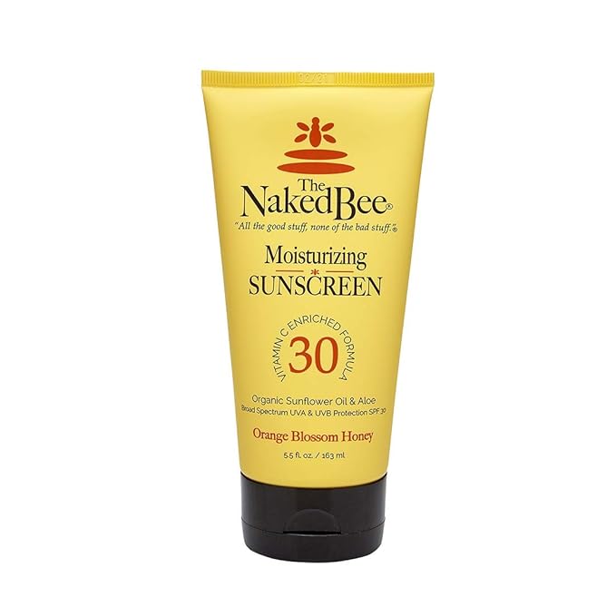 The Naked Bee Vitamin C Face & Body Sunscreen Protection (5.5 Oz) - Suncreen Moisturizing Vitamin C Cream - Sunblock - Sunflower Oil & Aloe with Spf 30