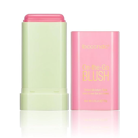 Multi-Use Makeup Blush Stick, Tinted Solid Moisturizer On-the-Go Shy Pink)