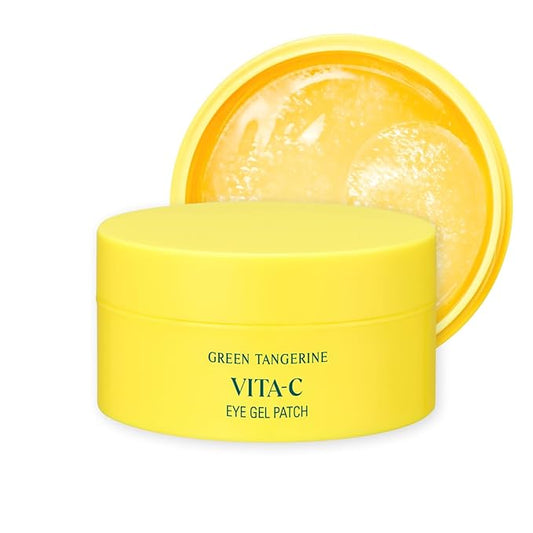 GOODAL Green Tangerine Vitamin C Moisturizing Eye Patch | 5-minute, Hydrating Gel Patch (60 sheets) (2024 Advanced Version)
