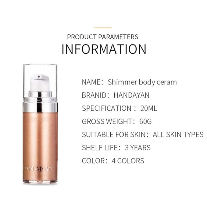 Body Face Luminizer Highlighter Cream Spray Liquid Bronzer Body 4 G