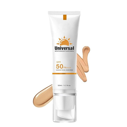 Tinted Sunscreen for Face SPF 50, Hydrating Sun Essence Face Sunscreen, Korean SPF 50+ PA++++ No White Cast, Hydrating, Moisturizing, UV Defense, Travel Size