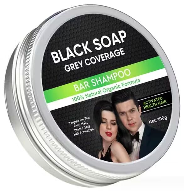 Black Soap for Gray Hair, Gray Reverse Bar Men