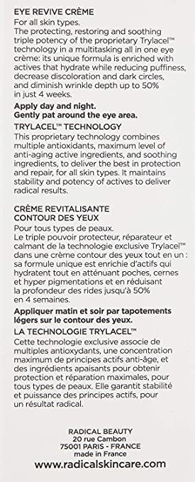 Radical skincare eye revive creme