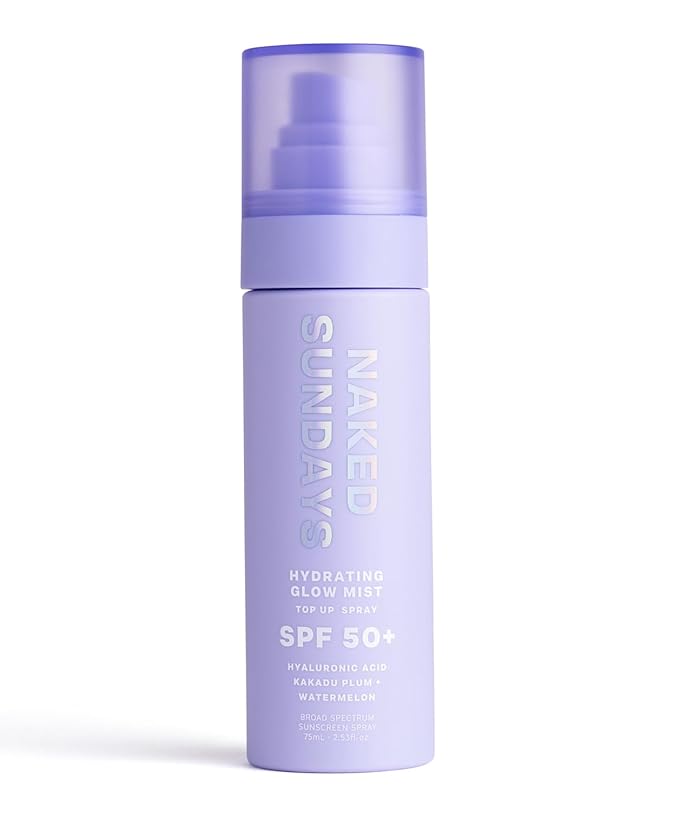 SPF50+ Hydrating Glow Mist 75ml - Daily Face Sunscreen Spray, SPF Face Spray, Sunscreen Spray for Face, Face Mist Sunscreen