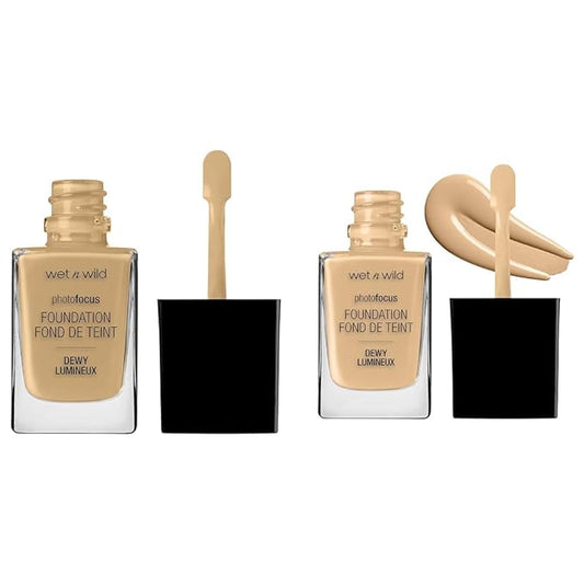 wet n wild Photo Focus Dewy Foundation Cream Makeup Bundle