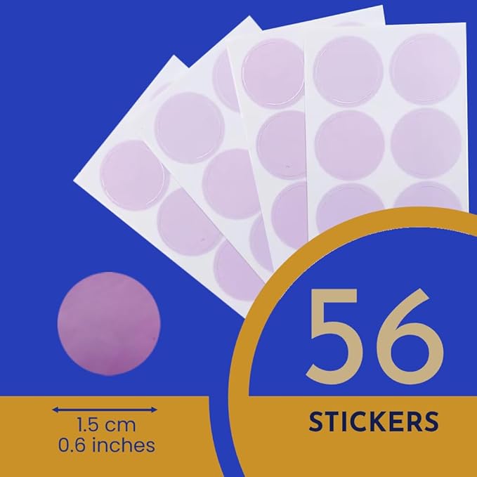 56 UV Detection Stickers for Sunscreen Reapply Reminder, Suitable for Kids & Adults, Sticker Patches, Sun Cream Detection by Alevial