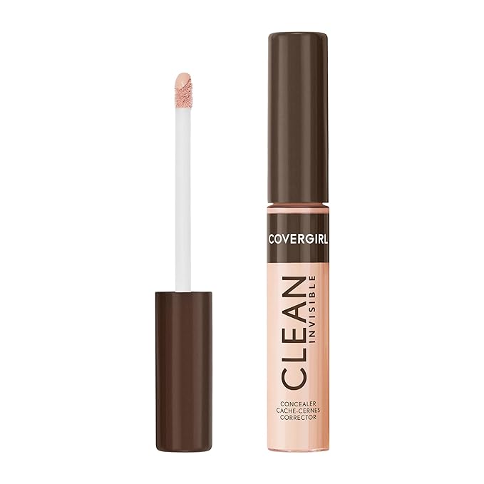 Covergirl Clean Invisible Concealer, Lightweight, Hydrating, Vegan Formula, Beige 107, 0.23oz