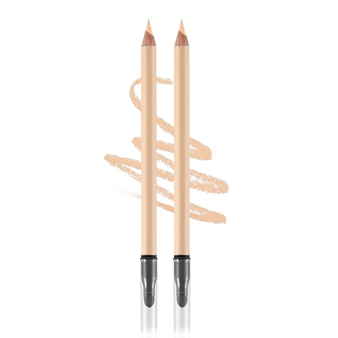 2pcs Concealer Pencil with Sponge,Full Coverage,Waterproof Under Eye Stick