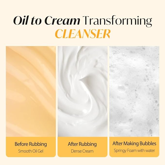 d'alba Piedmont Italian White Truffle Return Oil Cream Cleanser, Vegan Skincare, Easy One Step Cleanser for Sebum & Makeup Removal, Hydrating Cleanser, for Sensitive Skin, Korean Skin Care