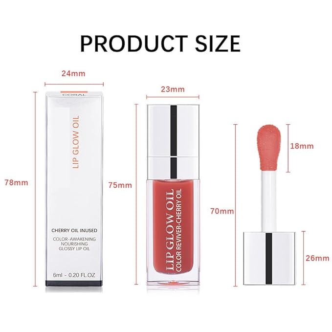 Hydrating Lip Glow Oil, Moisturizing Lip Glow Oil, Lip