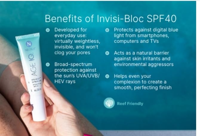 Age IQ Invisi-Bloc Sunscreen Gel Broad Spectrum Spf 40 1 fl.oz