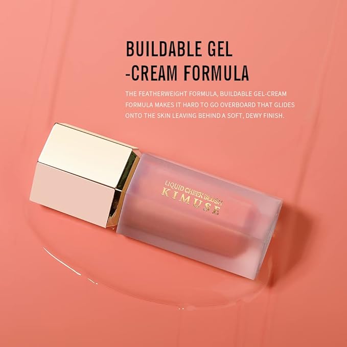 KIMUSE Soft Cream Blush Makeup, Liquid Blush for Dewy Finish