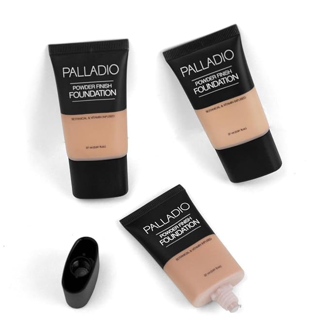 Palladio Powder Finish Liquid Foundation, Natural Matte Appearance,