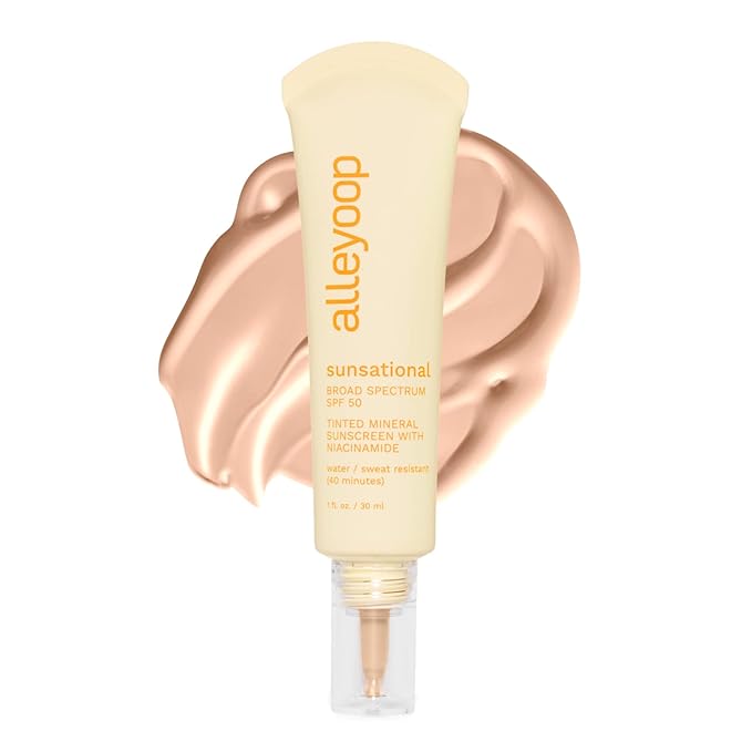 Alleyoop Sunsational Tinted Moisturizer Sunscreen for Face Broad Vegan,