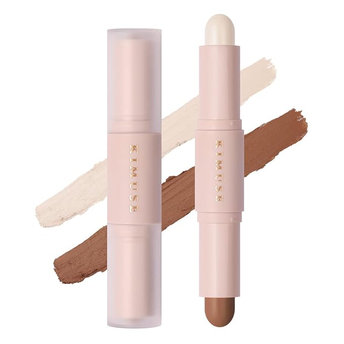 KIMUSE 2 Color Dual Cream Contour Stick, Highlight Face Makeup