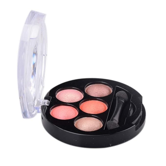 Mallofusa 5 Colors Eye Shadow Palette Powder Metallic 7oz